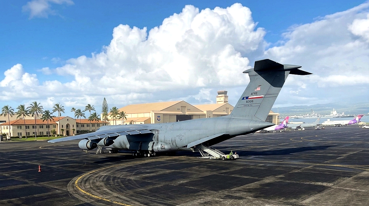 C-5 parked at Hawaii airfield