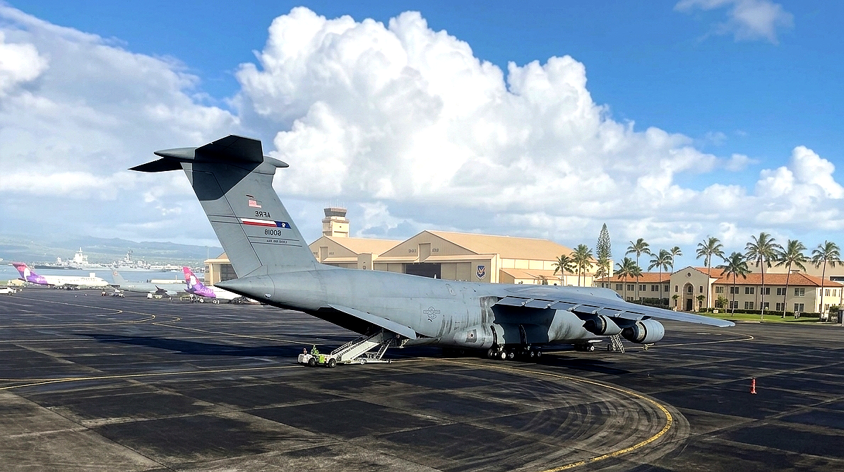 C-5 parked at Hawaii airfield