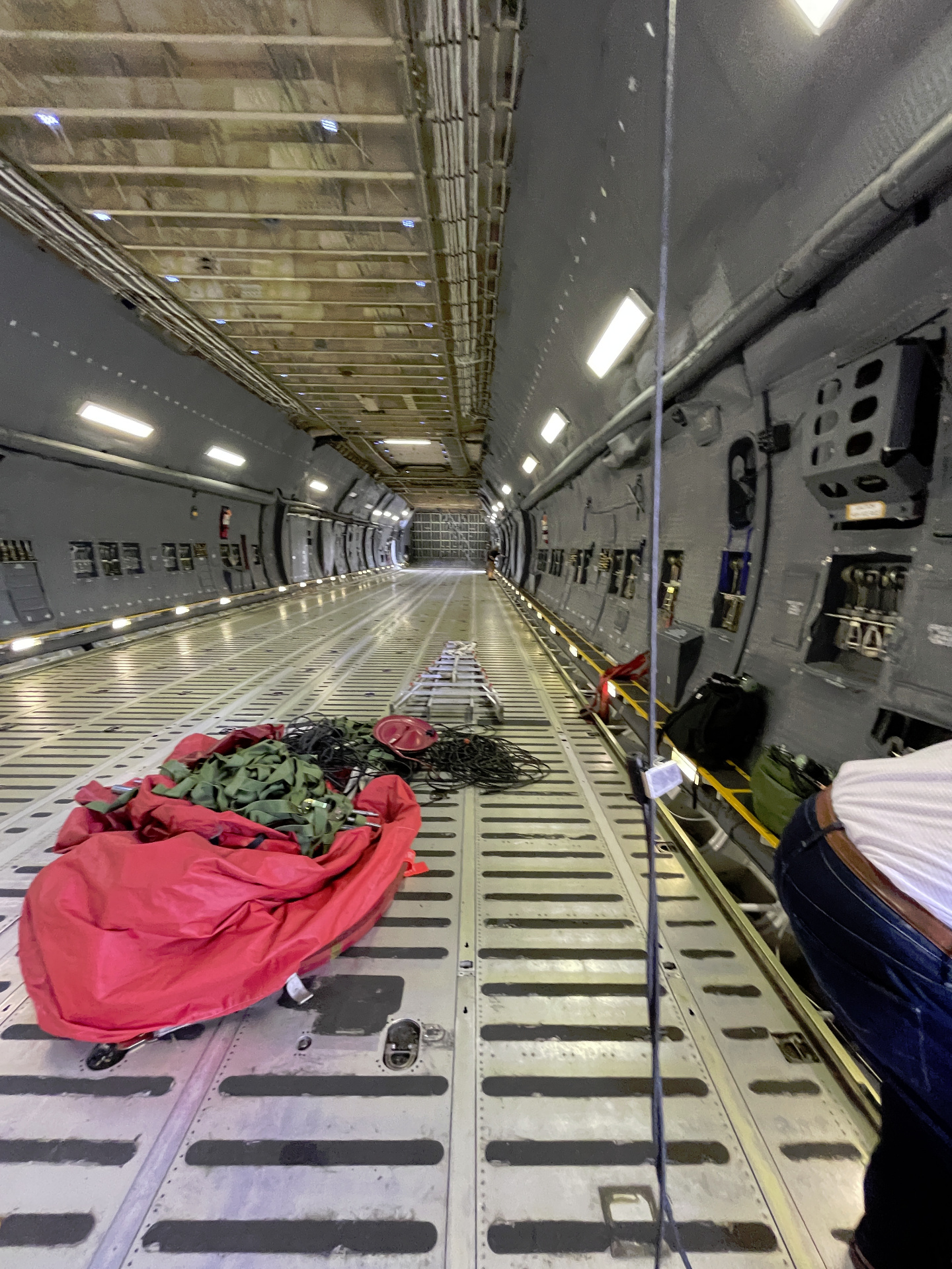 Inside the C-5 cargo bay