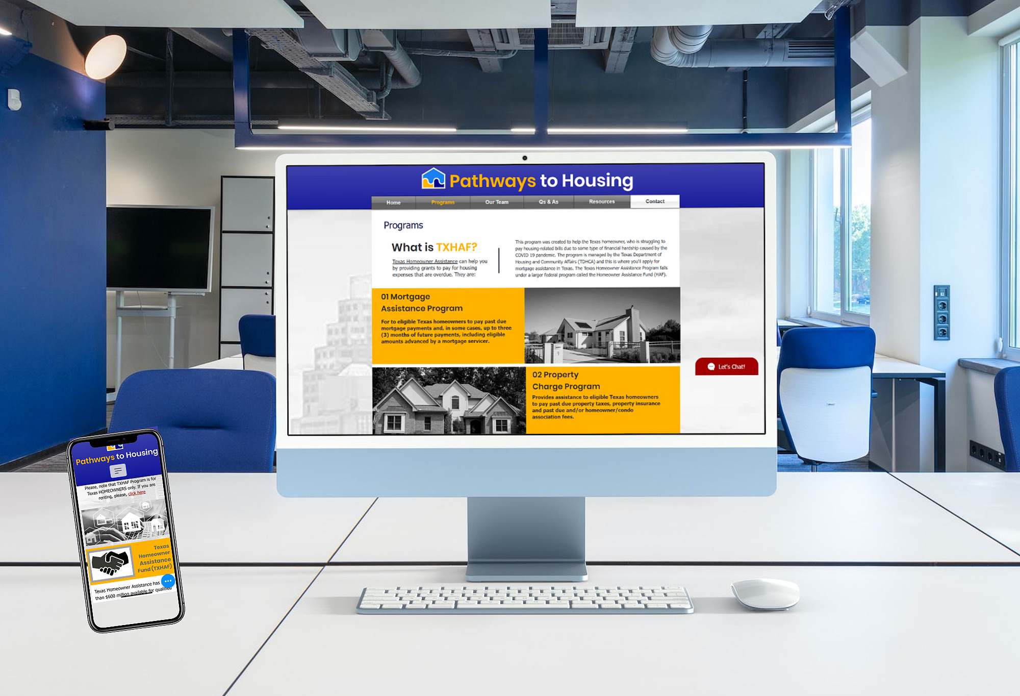 Pathways to Housing website mockup